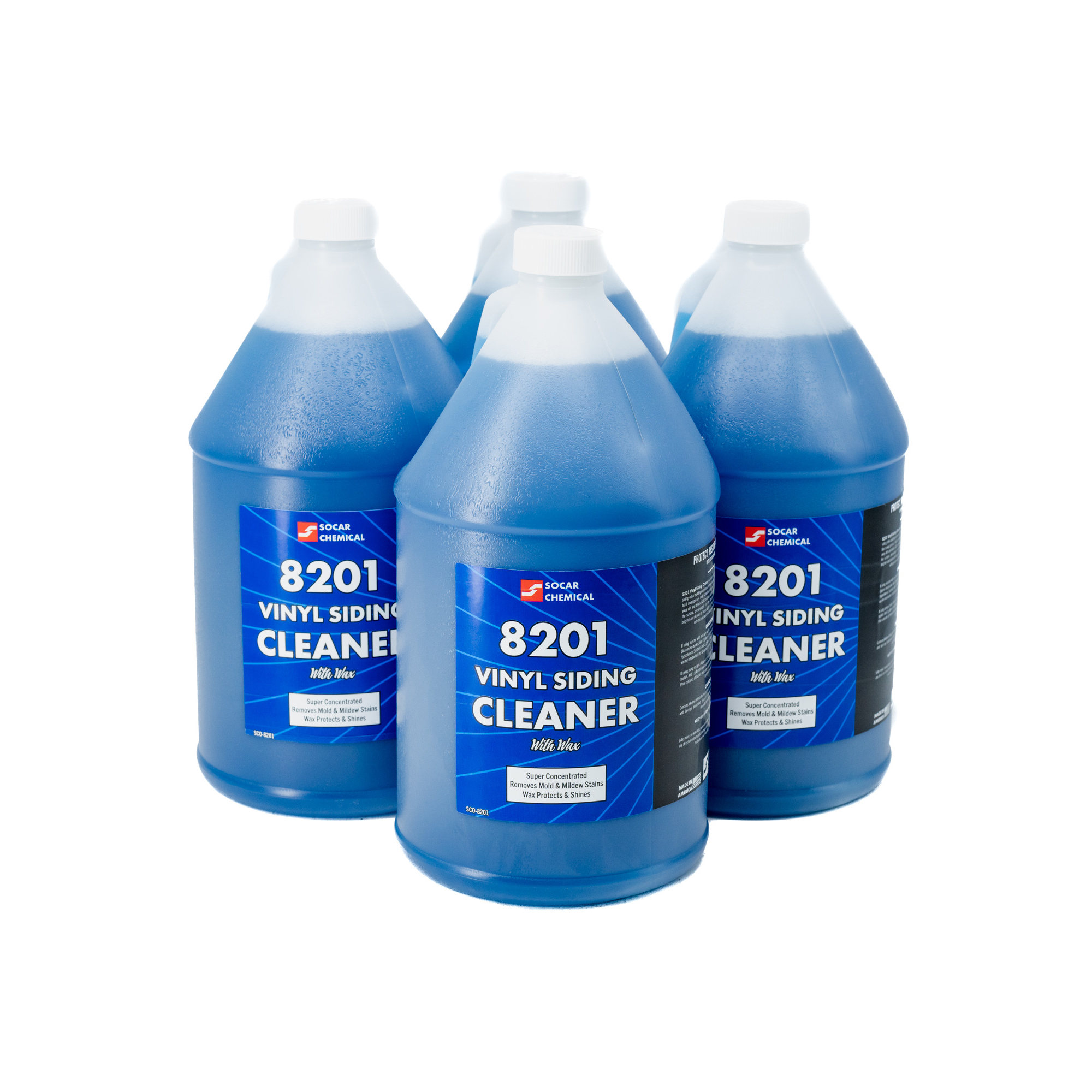SOCAR Vinyl Siding Cleaner - 512 Fl. Oz., Surfactant, Alkaline Detergents, Model# SCO-8201-4